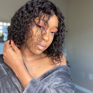 Lace frontal curly bob 10 inch